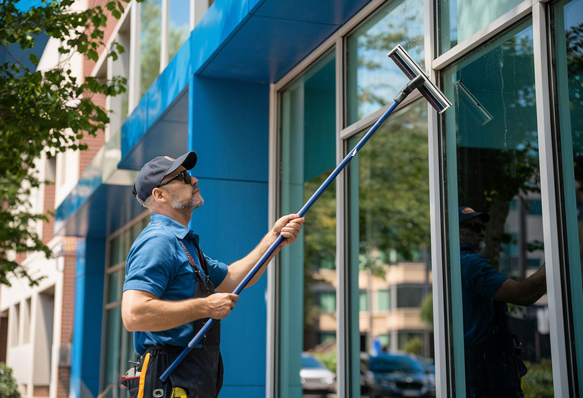 pulizia vetrine negozi vicenza